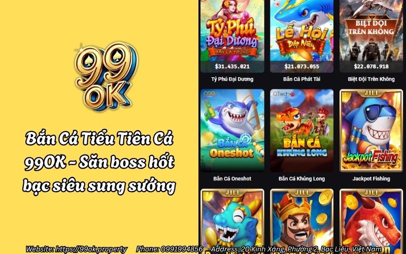 Bắn Cá Tiểu Tiên Cá 99OK - Săn boss hốt bạc siêu sung sướng 1 ban ca tieu tien ca 99ok