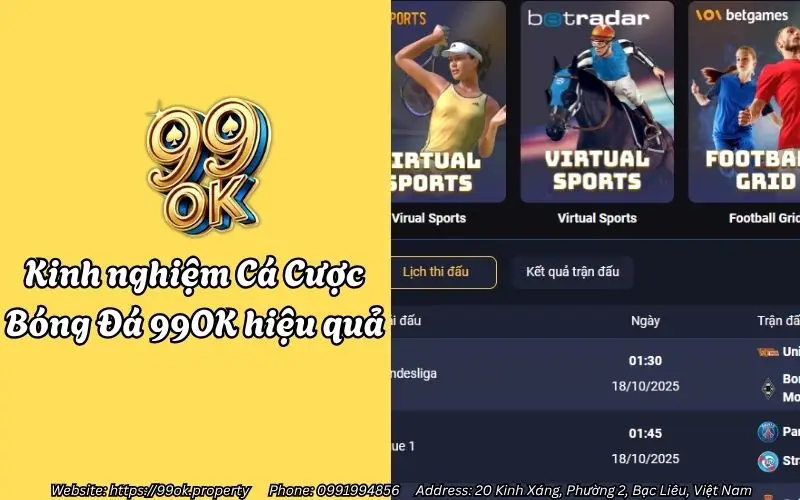 Cá Cược Bóng Đá 99OK – Thắng thật mỗi ngày, vui trọn đam mê 4 kinh nghiem ca cuoc bong da 99ok hieu qua