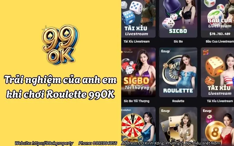 Roulette 99OK - Vòng quay đỏ đen kịch tính, thắng lớn cực dễ 2 Trải nghiệm của anh em khi chơi Roulette 99OK
